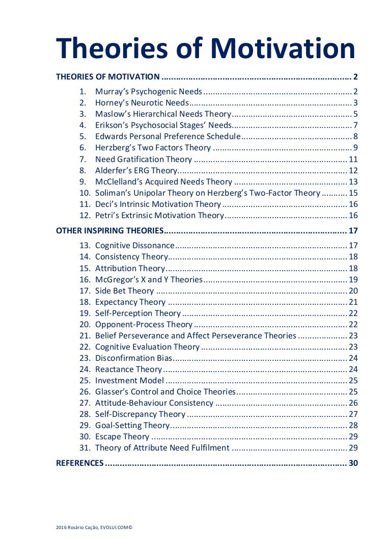 What are the theories of motivation 17 What are the theories of motivation 67